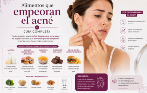 Alimentos que empeoran el acné