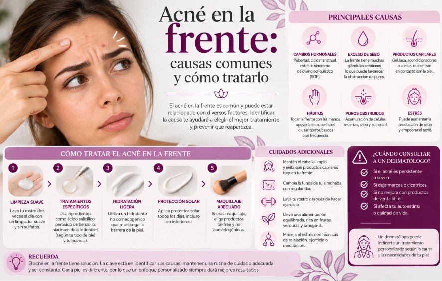 Acné en la frente causas comunes y cómo tratarlo